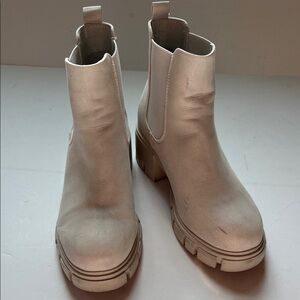 MIA Off-White Ankle Booties
